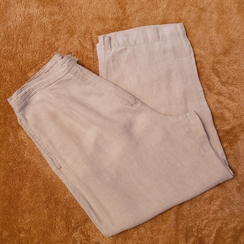 Authentic St Johns Bay 100% Linen Womens Pants